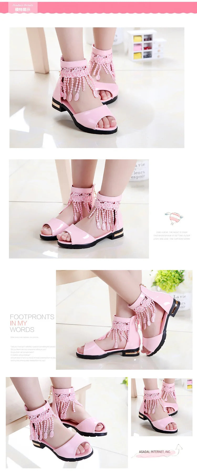 Girl Shoes Sandalias Kid Shoe Kid Sandal Summer New Fashion Girls Princess Shoe Soft Sole Roman Shoes Student Sandals for Girls