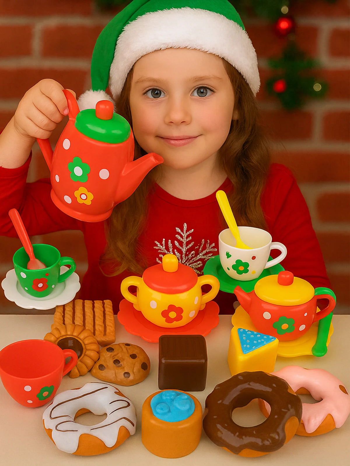 Afternoon Tea Set for Girls Cake Dessert Playhouse Kitchen Toys