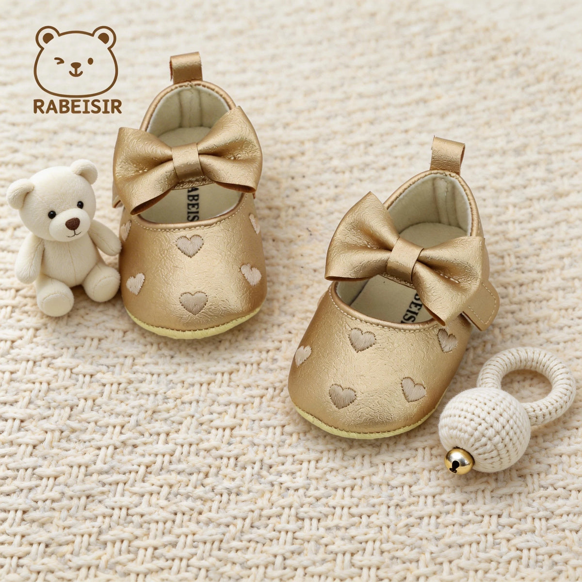 Baby Girl Toddler Shoes Baby embroidery Love Style Baby's First Pair of Step Shoes Breathable Non-Slip Fashion
