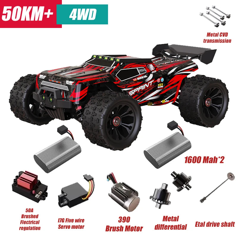 1:16 RC Cars 85KM/H Or 50KM/H 4WD RC Car High Speed Drift Monster 4x4 Truck for Kids Vs Wltoys 124017 3s Battery Vs SG116 MAX