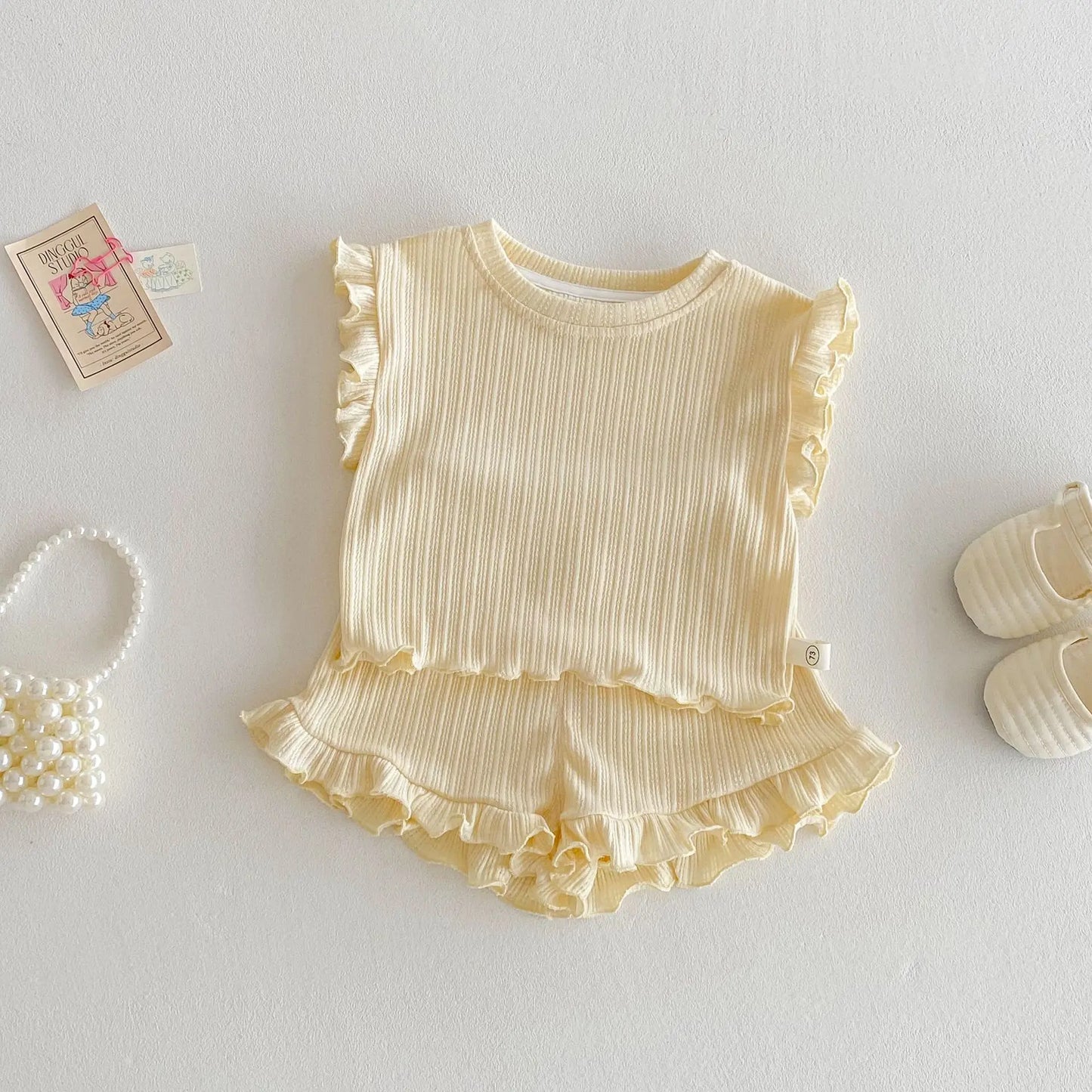 Candy Frill Shorts Set