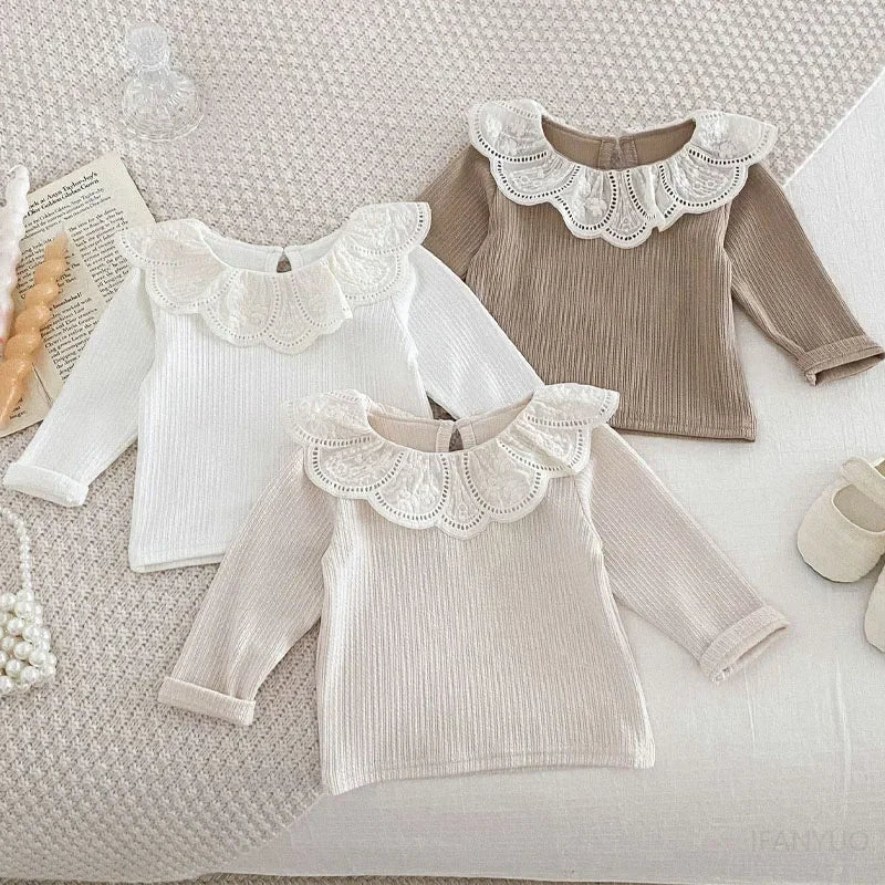Yamilet Infant Girls Long Sleeve Cotton Tops