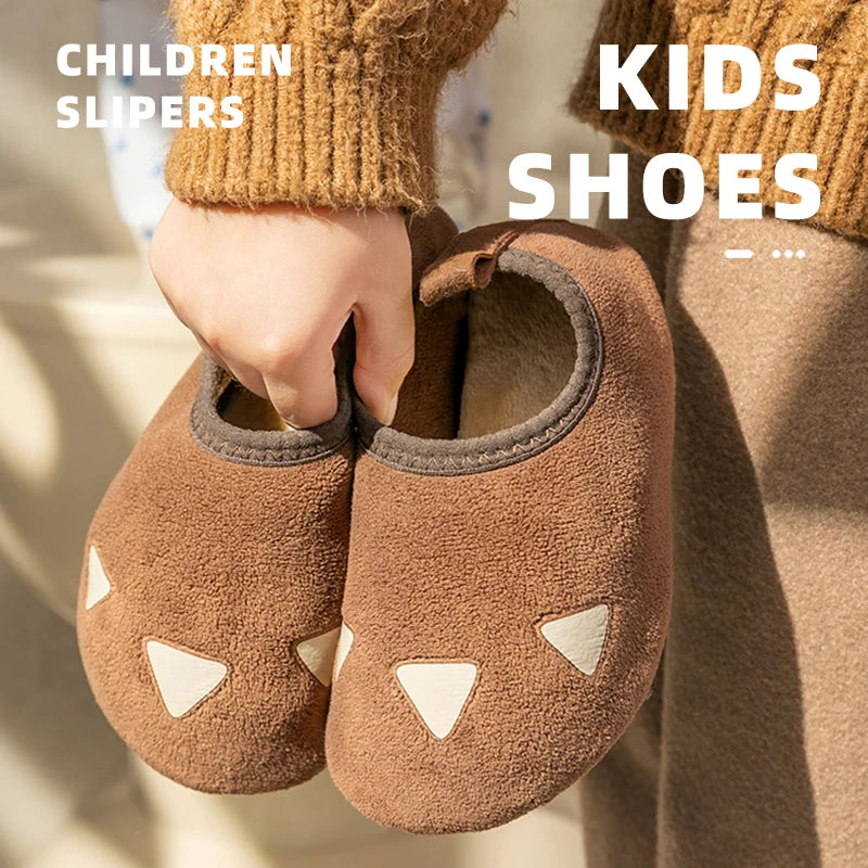 Children Indoor Shoes With Soft Soles, Kids Anti Slip And Breathable  Plush Floor Shoes