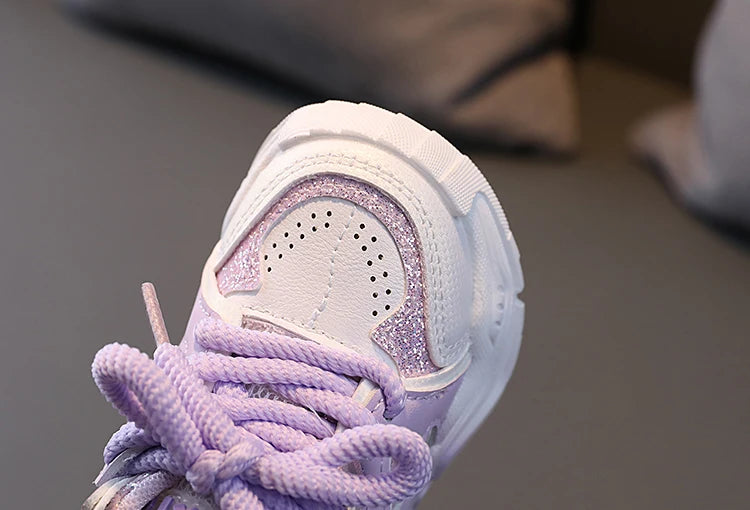 Children's Shoes 2026 New Toddler Girls Sport Shoes Soft Sole Breathable Outdoor Tennis Fashion Kids Sneakers EU21-30