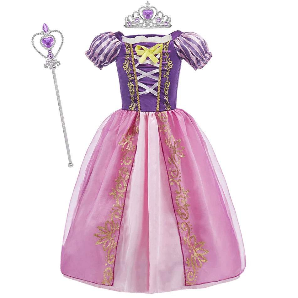 Girls Costume Children Cosplay Princess Dress Kids Halloween Birthday Pageant Party