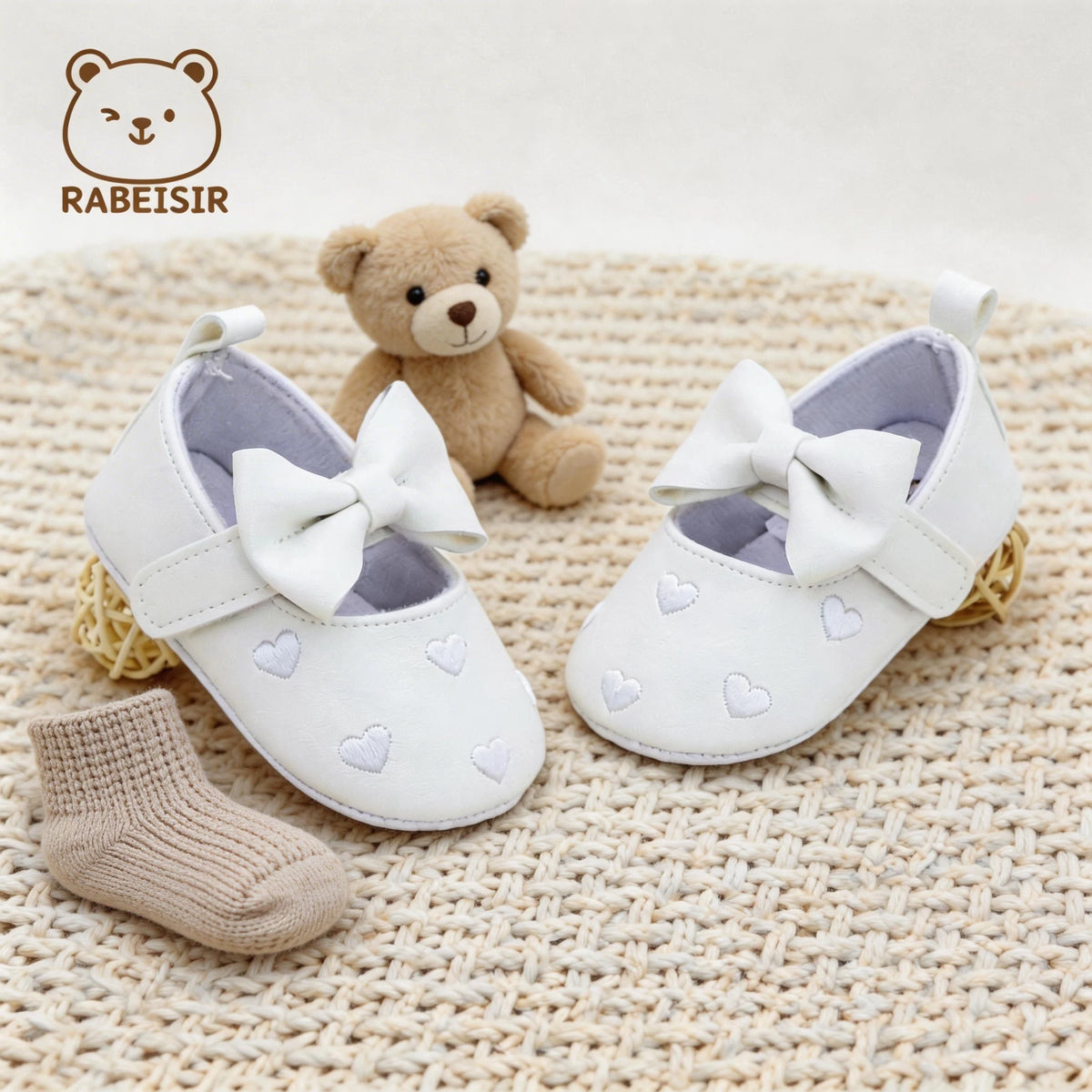 Baby Girl Toddler Shoes Baby embroidery Love Style Baby's First Pair of Step Shoes Breathable Non-Slip Fashion