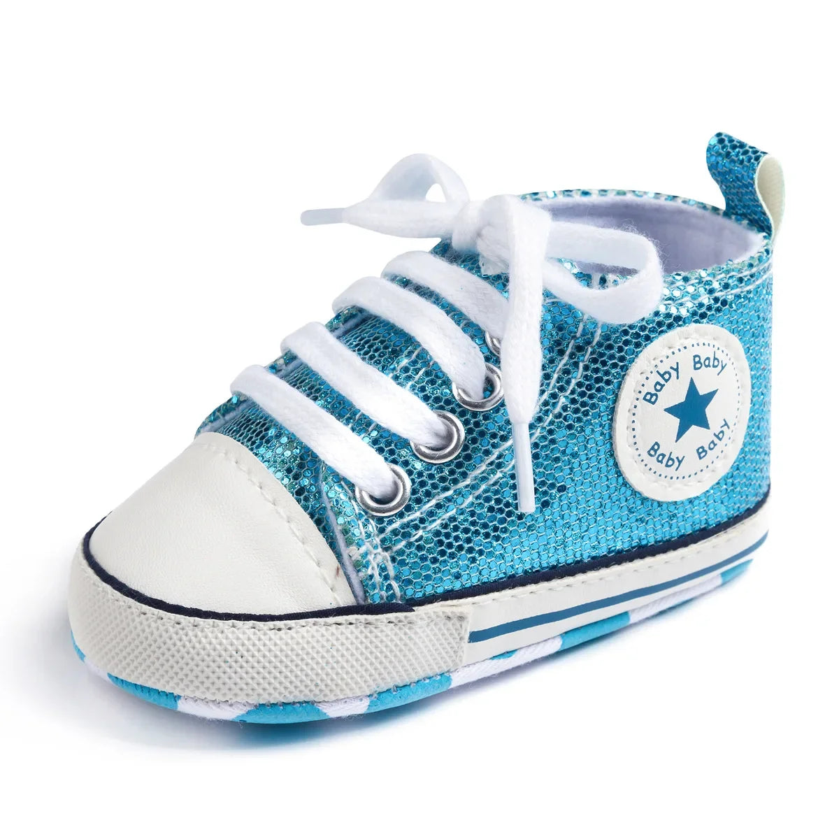 Baby Step Shoes Baby's First Pair of Toddler Shoes Baby Canvas Shoes Breathable Non-slip Boys and Girls Lace-up Fashion Shoes