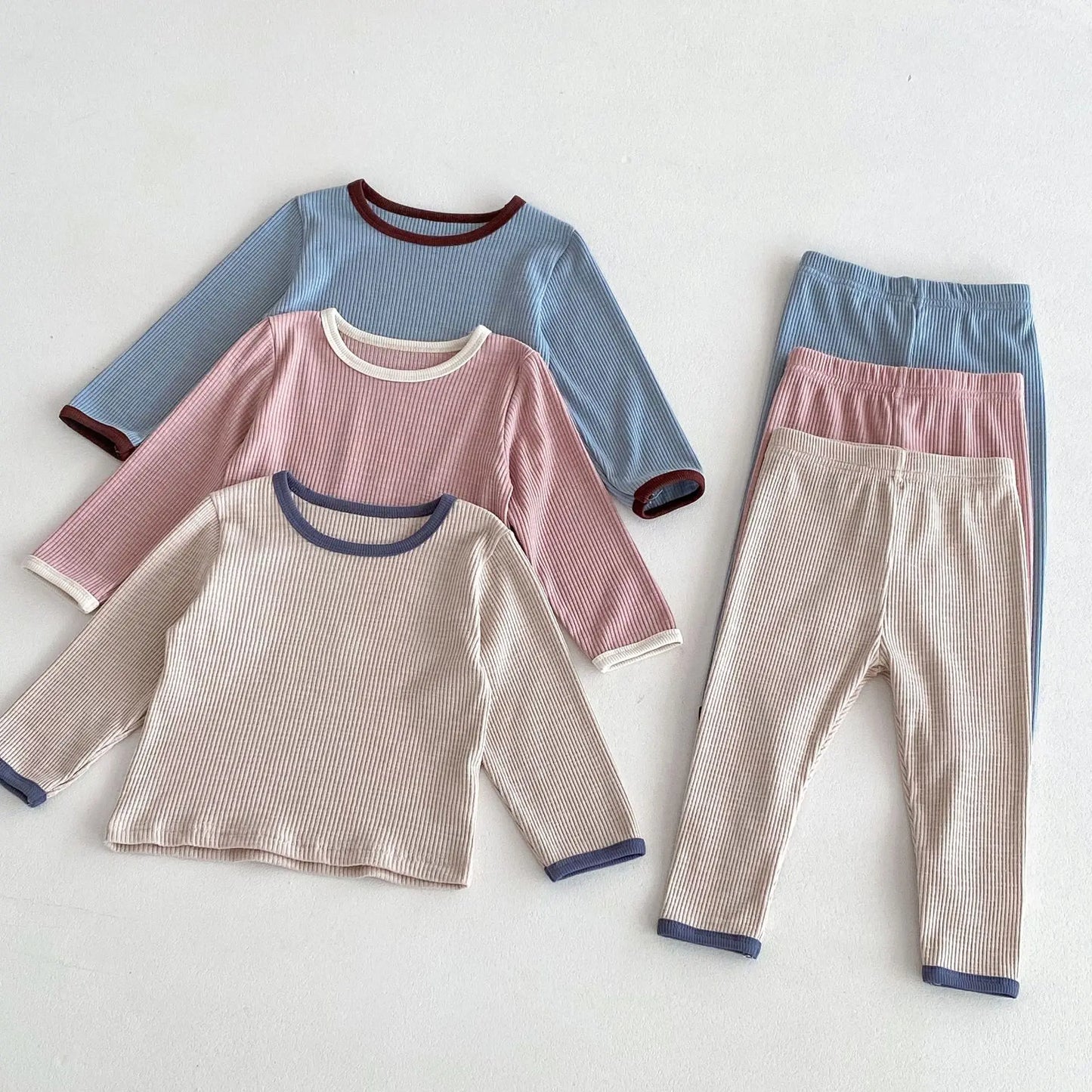 Barrett Contrast Waffle Loungewear Set