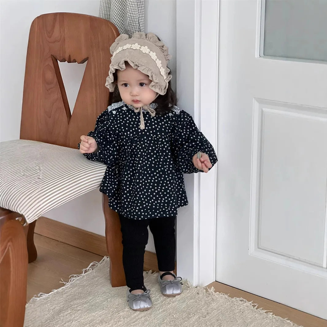 Tatiana Long Sleeve Sweet Floral Doll Tops