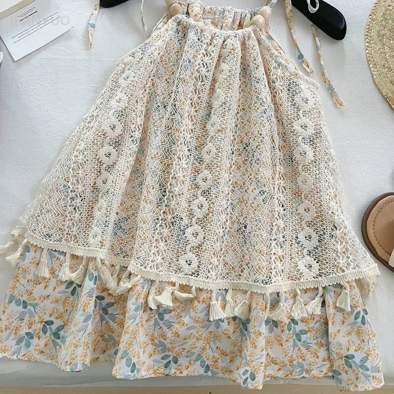 2-12Y Baby Girls Dress New 2025 Summer Fashion Korean Girls Dress