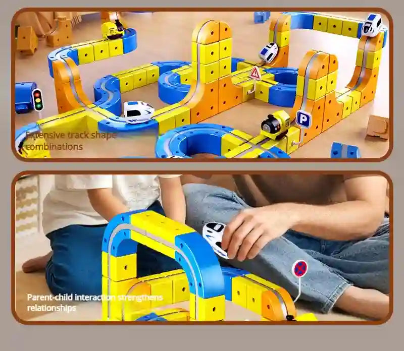 DIY Electric Magnetic Track Set With High-Speed Rail Vehicles (1-100+pieces)