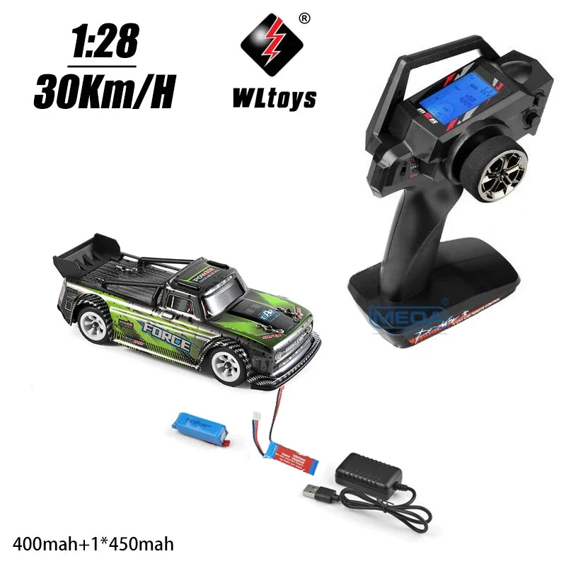 Wltoys 284010 30Km/H Mosquito RC Car 2.4GHz Off-Road RTR Rally Drift Car 4WD 1/28 V2/LCD/V8 Remote Control High Speed Racing