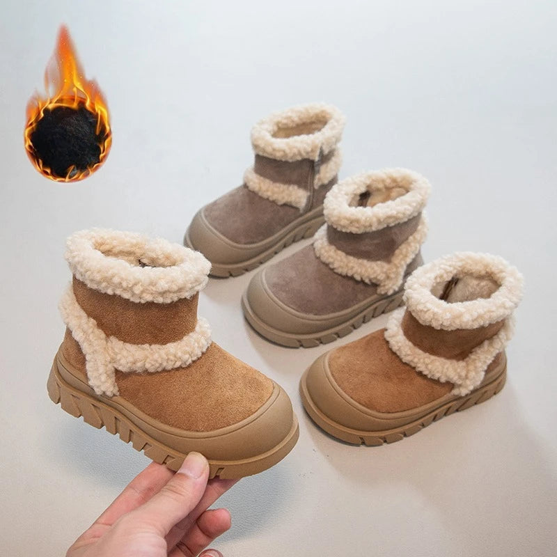 Children's Snow Boots 2-12 Years Old Padded Boys Girls Cotton Shoes