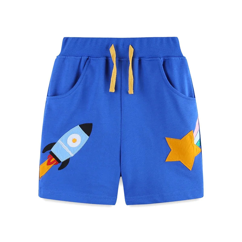 Marcos Rockets Star Embroidery Shorts For Boys - GuGuTon baby store - Baby Fashion - Toddlers Outfits - Babies Outfits - Toddler Clothes - Kids Clothing - Newborn Clothes - Newborn Wear - Kids Wear - Trending Clothes - Trending Outfits - Fall Fashion - Winter Fashion - Girls Clothes - Boys Clothes - Babies Wear - Kids Accessories - KidsWear - Summer Clothes - Summer Fashion - Summer Trend - Falls Sweaters - Tops - Bottom - Jeans - Blouse - Dresses - Newborn Dresses - Toys