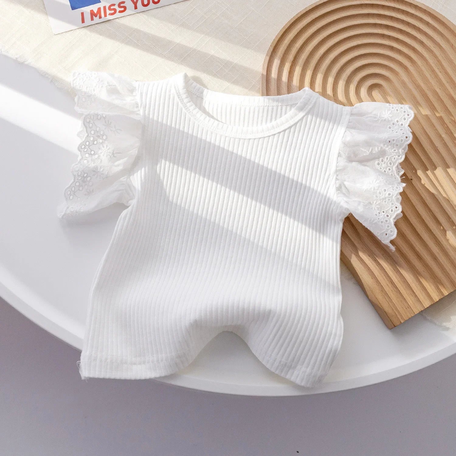 Luna Sweet Flying Sleeve Tops for Kids Lace Children Tees Cotton - GuGuTon baby store - Baby Fashion - Toddlers Outfits - Babies Outfits - Toddler Clothes - Kids Clothing - Newborn Clothes - Newborn Wear - Kids Wear - Trending Clothes - Trending Outfits - Fall Fashion - Winter Fashion - Girls Clothes - Boys Clothes - Babies Wear - Kids Accessories - KidsWear - Summer Clothes - Summer Fashion - Summer Trend - Falls Sweaters - Tops - Bottom - Jeans - Blouse - Dresses - Newborn Dresses - Toys