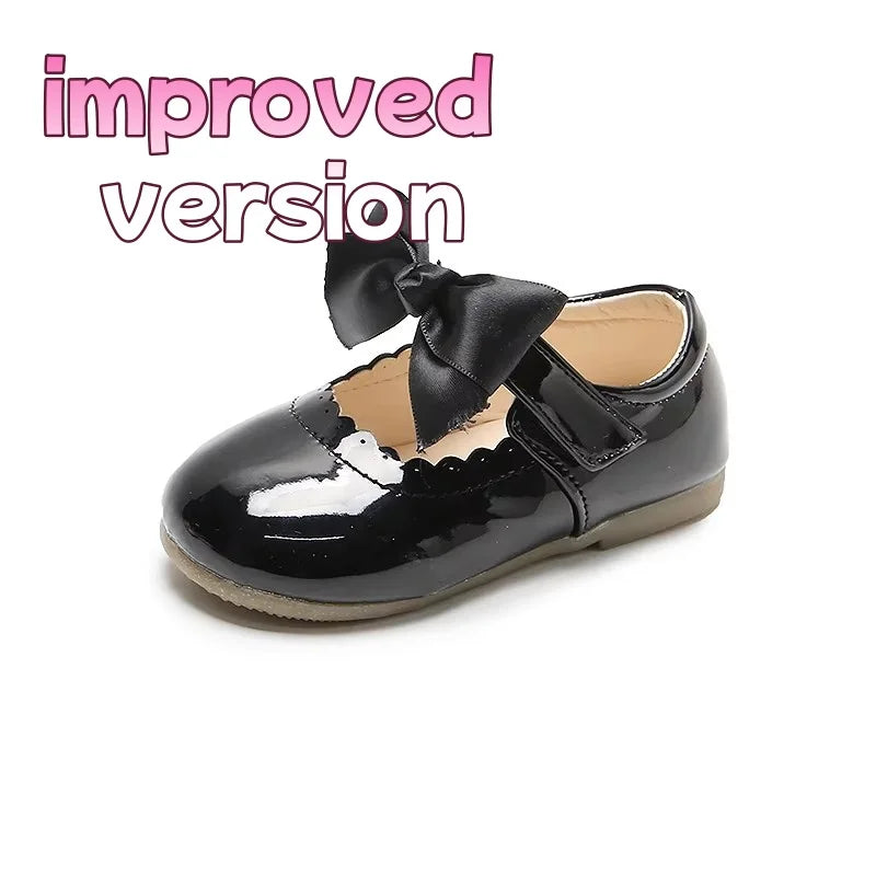 Spring Autumn Baby Girls Shoes Cute Bow Patent Leather Princess Shoes