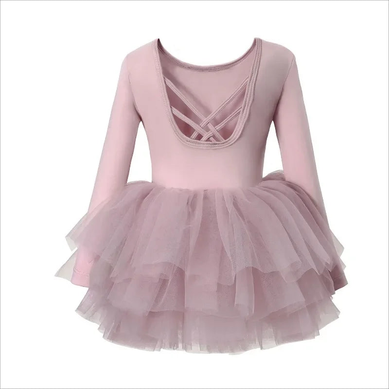 Baby Girl Princess Tutu Dress Long Sleeves Ballet Dress