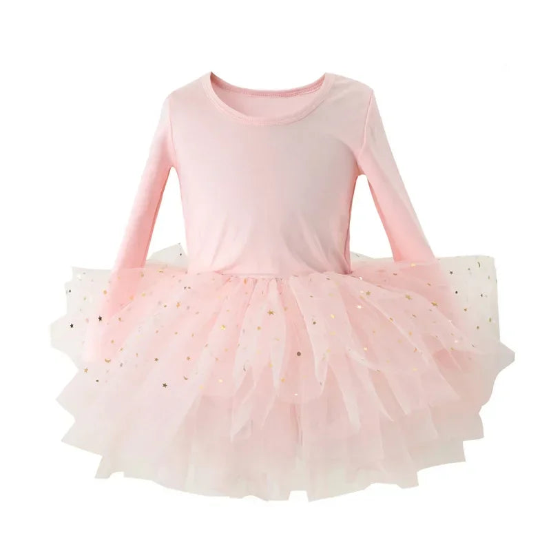 Baby Girl Princess Tutu Dress Long Sleeve Infant Toddler  Ballet Dress