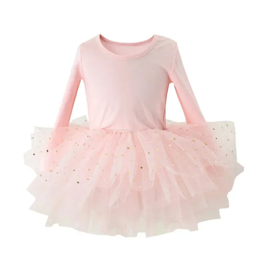 Baby Girl Princess Tutu Dress Long Sleeve Infant Toddler  Ballet Dress