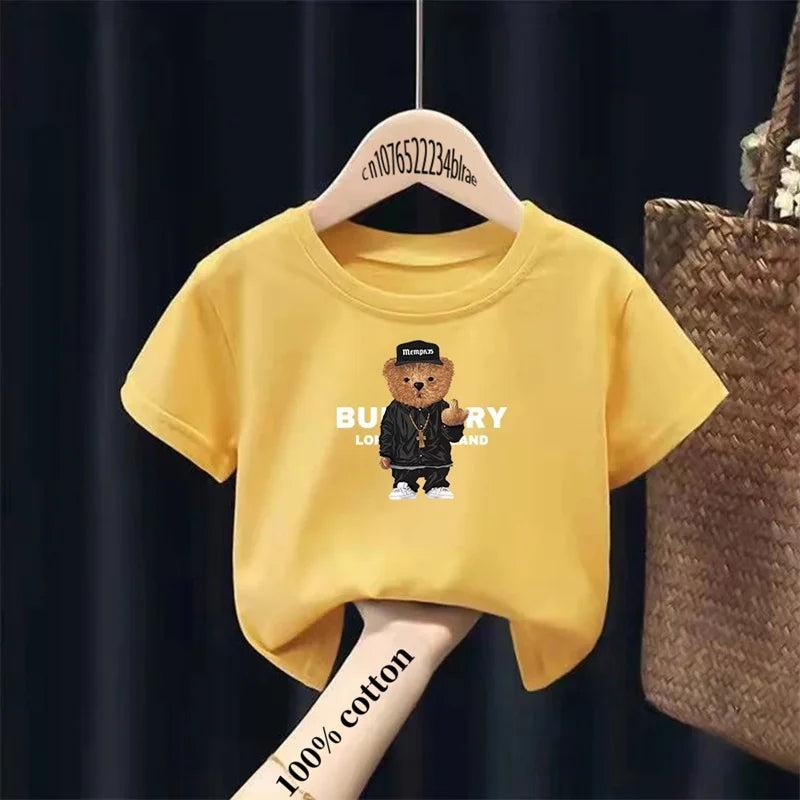 María Bear Print Brand Sleeve Tops Girls - GuGuTon baby store - Baby Fashion - Toddlers Outfits - Babies Outfits - Toddler Clothes - Kids Clothing - Newborn Clothes - Newborn Wear - Kids Wear - Trending Clothes - Trending Outfits - Fall Fashion - Winter Fashion - Girls Clothes - Boys Clothes - Babies Wear - Kids Accessories - KidsWear - Summer Clothes - Summer Fashion - Summer Trend - Falls Sweaters - Tops - Bottom - Jeans - Blouse - Dresses - Newborn Dresses - Toys