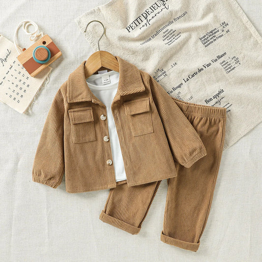 Baby Clothing Solid Set Autumn Winter Long Sleeve