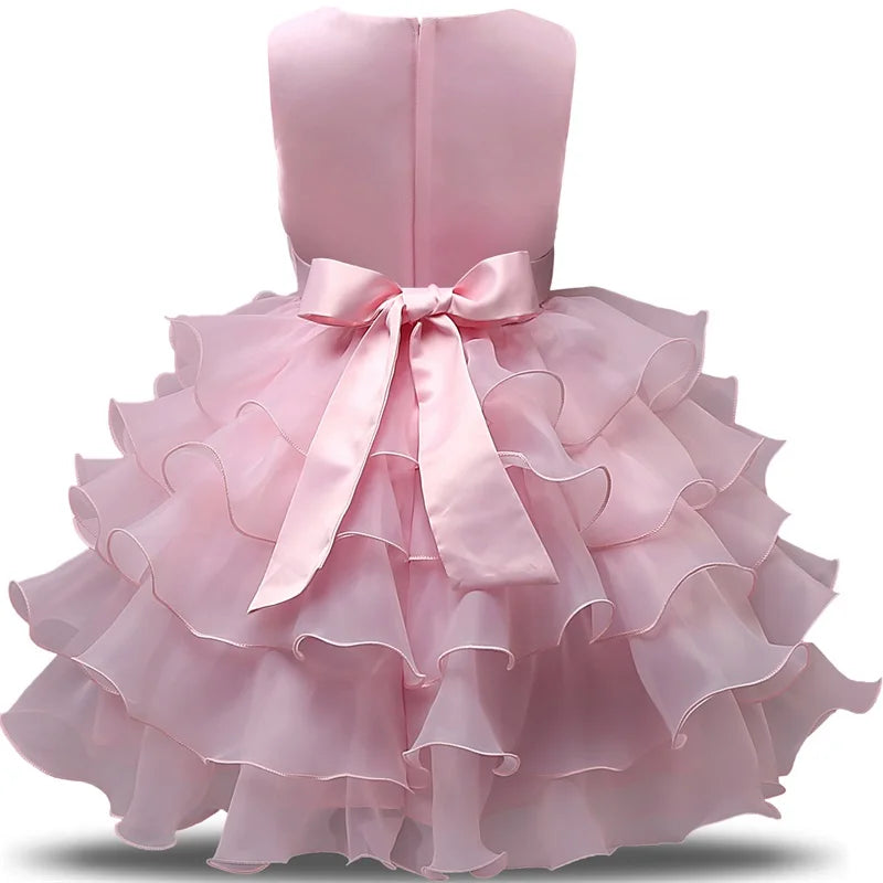 Flower Girl Dress For Wedding Baby Girl 2-8 Years Birthday Outfits Children's Girls First Communion Dresses Girl Kids Party Wear