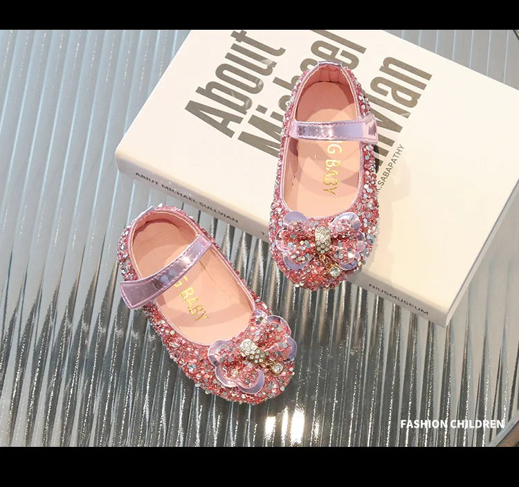 Girls Diamond Princess Shoe2026 Spring Autumn Korean Edition