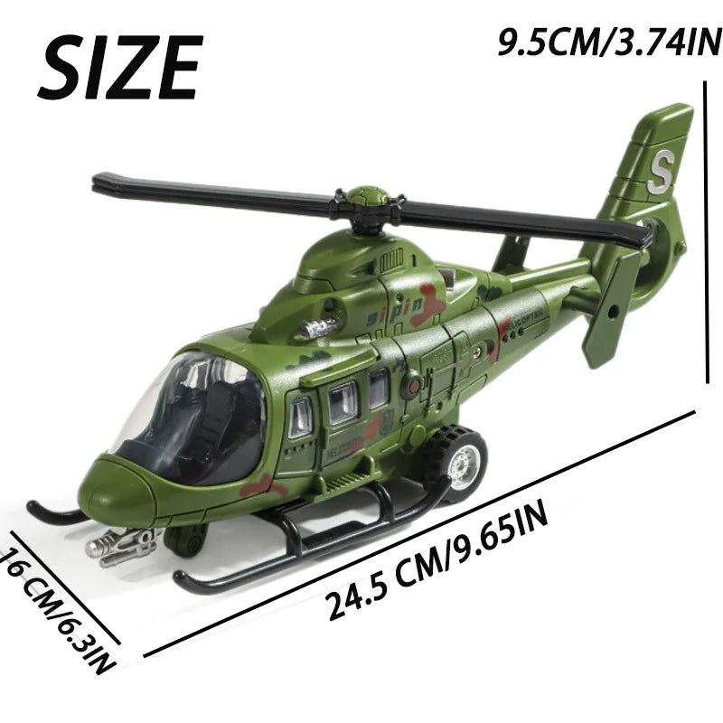 Children's Rescue Helicopter Model with Sound & Light Effects