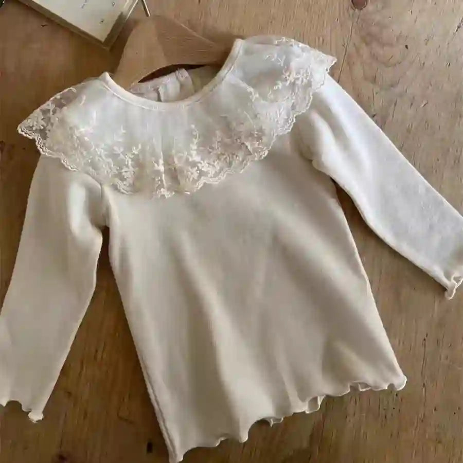 Juana Cute Embroidered Flowers Princess Tops