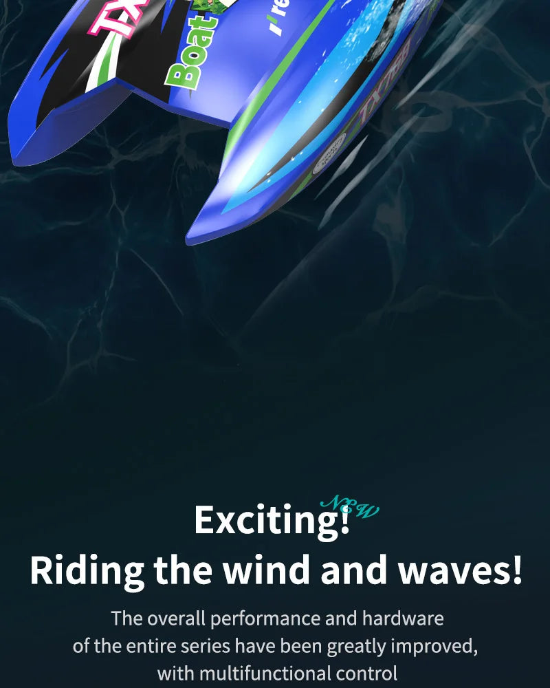 TX768 RC Boat 2.4G Brushless High Speed Remote Control Ship 30km/h