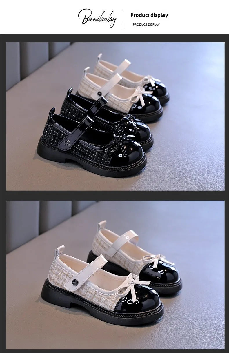 Girls' Spring and Autumn Leather Shoes 2025 Middle aged Children's Baby Soft soled Performance Shoes Children's Princess Shoes