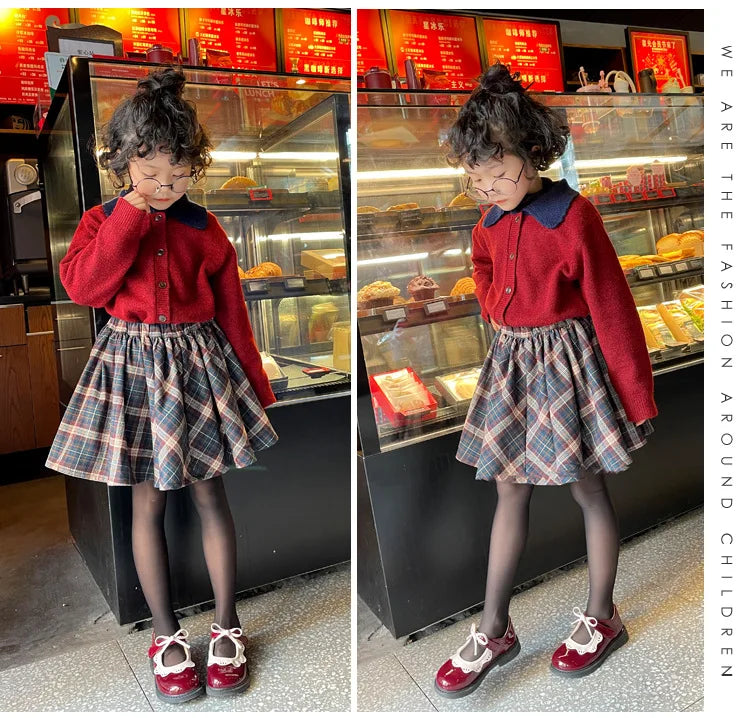Girl's Princess Shoes Wine Red Black Ruffles Elegant Patent Leather Bowknot Children Flat Shoes 21-35 Toddler Kids Single Shoe