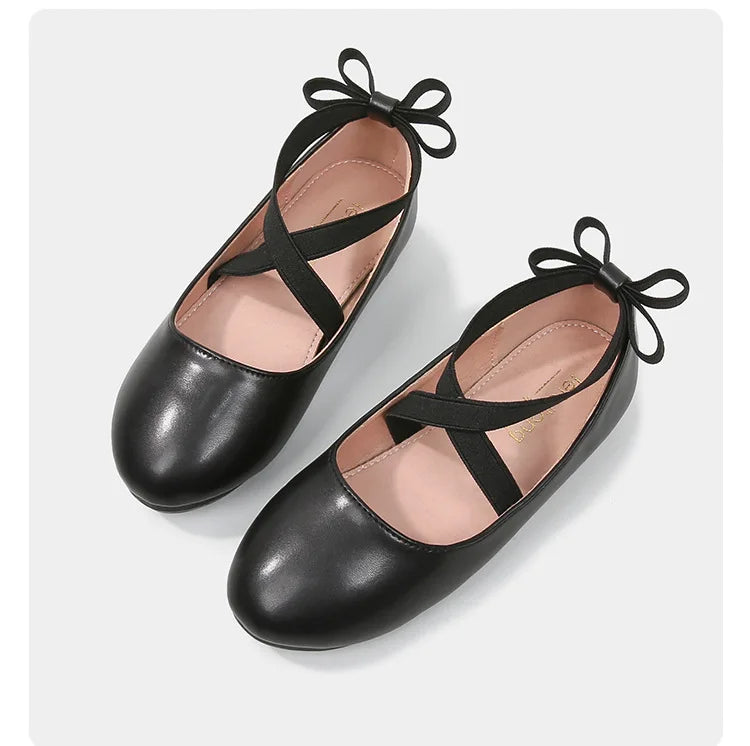 2026 New Girl Shoe Girl Christmas Shoes Party Performance Ballet Flats Slip on Boat Shoes Girl Dress Ballerina Princess Shoes