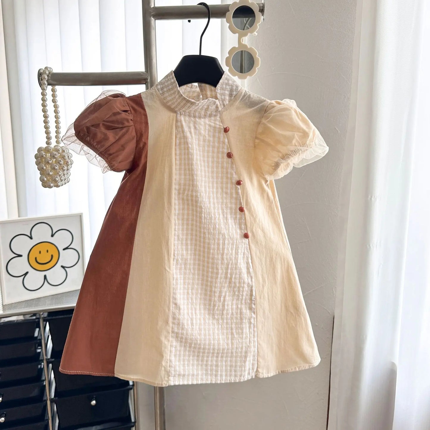 Jayla Girls Patchwork Dress Summer 2024 for Baby Girls