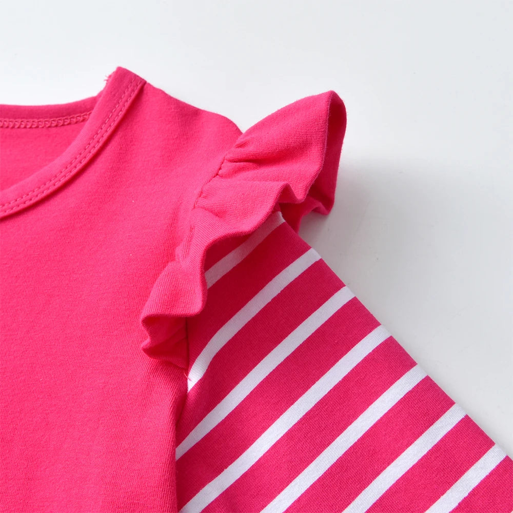 Esther Striped Ruffled Long Sleeve Top