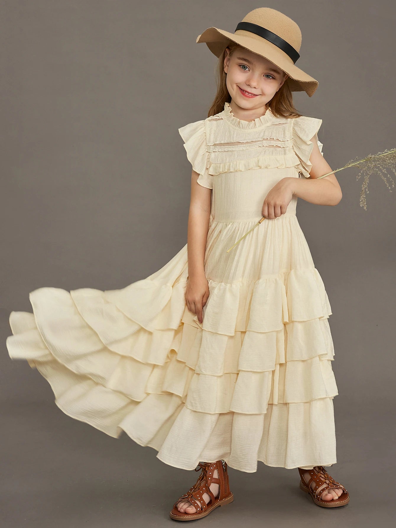 Lace Flower Girl Dress Clothing Casual Elegant Vintage Youth Dresses
