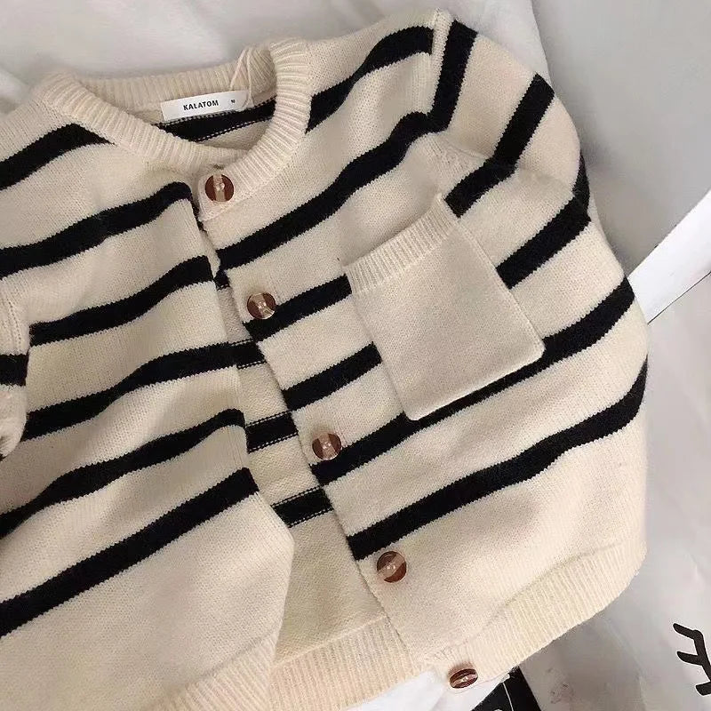 Xavier Fashion Striped Kids Sweater