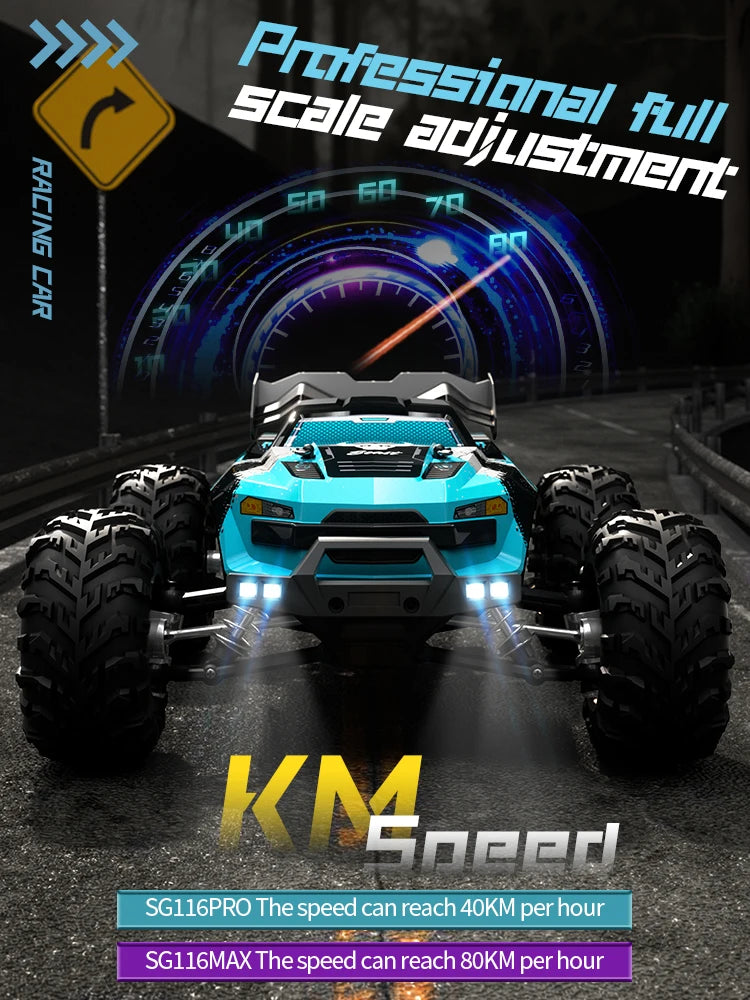 SG116 MAX 1:16 High Speed Drift Racing Car 80KM/H Brushless Motor 4WD