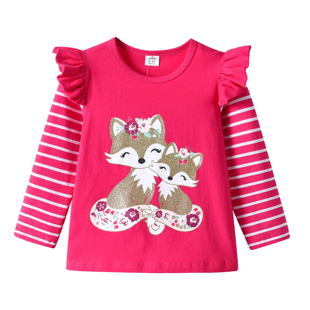 Esther Striped Ruffled Long Sleeve Top