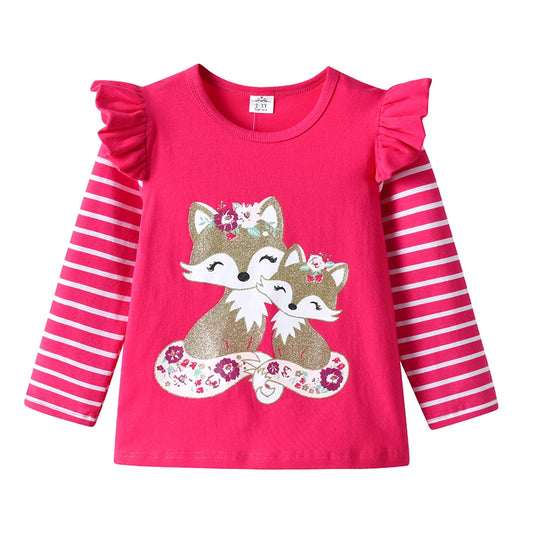 Esther Striped Ruffled Long Sleeve Top