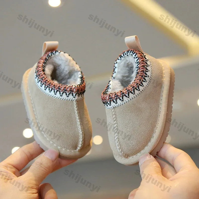 Baby Warm Casual Flat Low Top Snow Boots 2025 Winter Fashion  Cotton Shoes