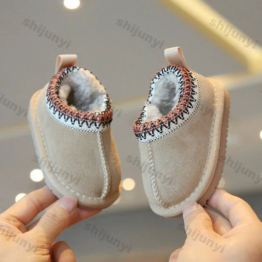 Baby Warm Casual Flat Low Top Snow Boots 2025 Winter Fashion  Cotton Shoes