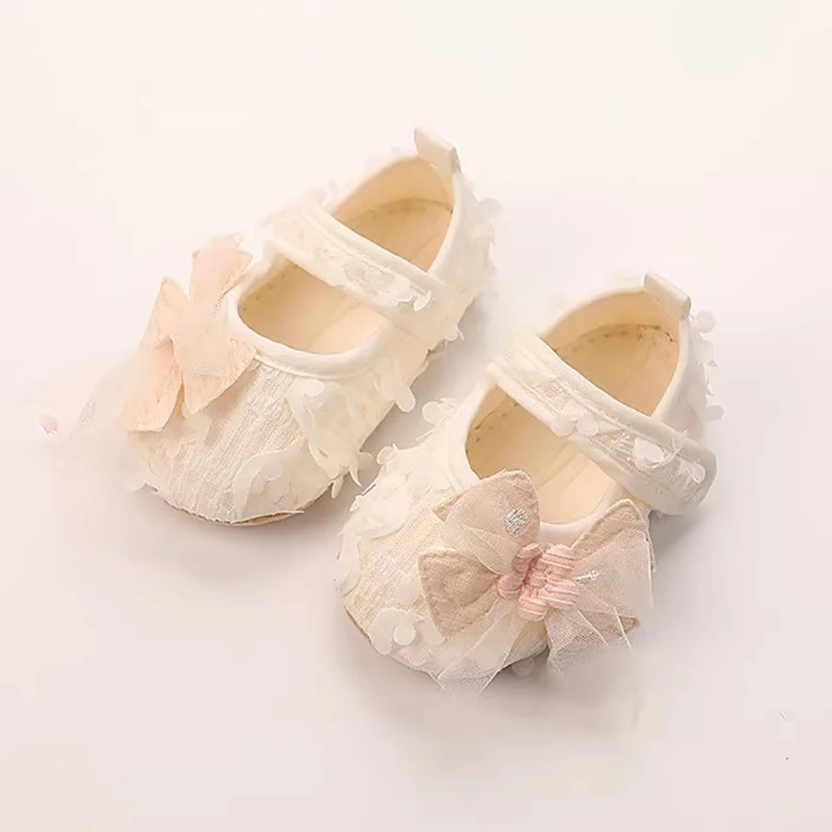Princess Baby Shoes Petal-Pattern First Walking Shoe Spring Summer Soft-soled Cloth Shoes 0-2Year Kids Girl Non-Slip Indoor Sock