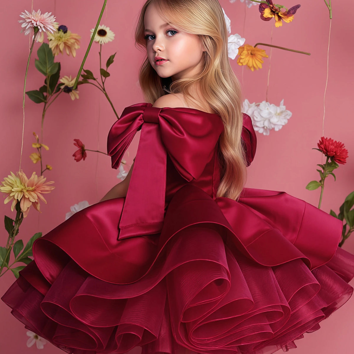 Girls' Christmas Dress, Birthday Party Dress, Important Holiday Ball Gown, Flower Girl Dress
