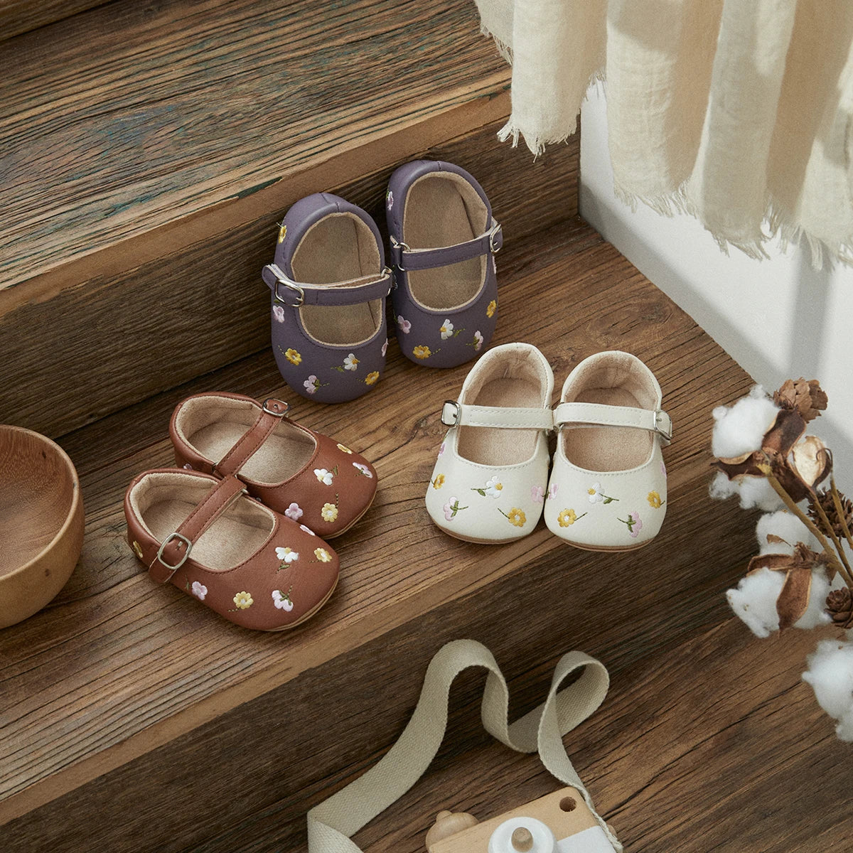 ma&baby 0-18M Baby Girl Shoes Newborn Infant Toddler First Walkers Floral Embroidery Shoes