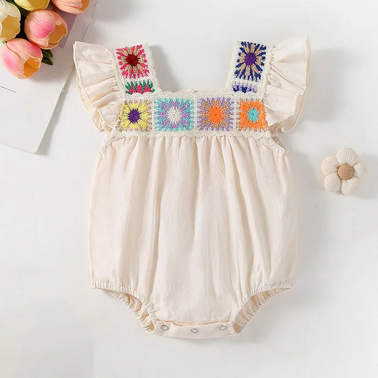 Fly Sleeve Patch Romper