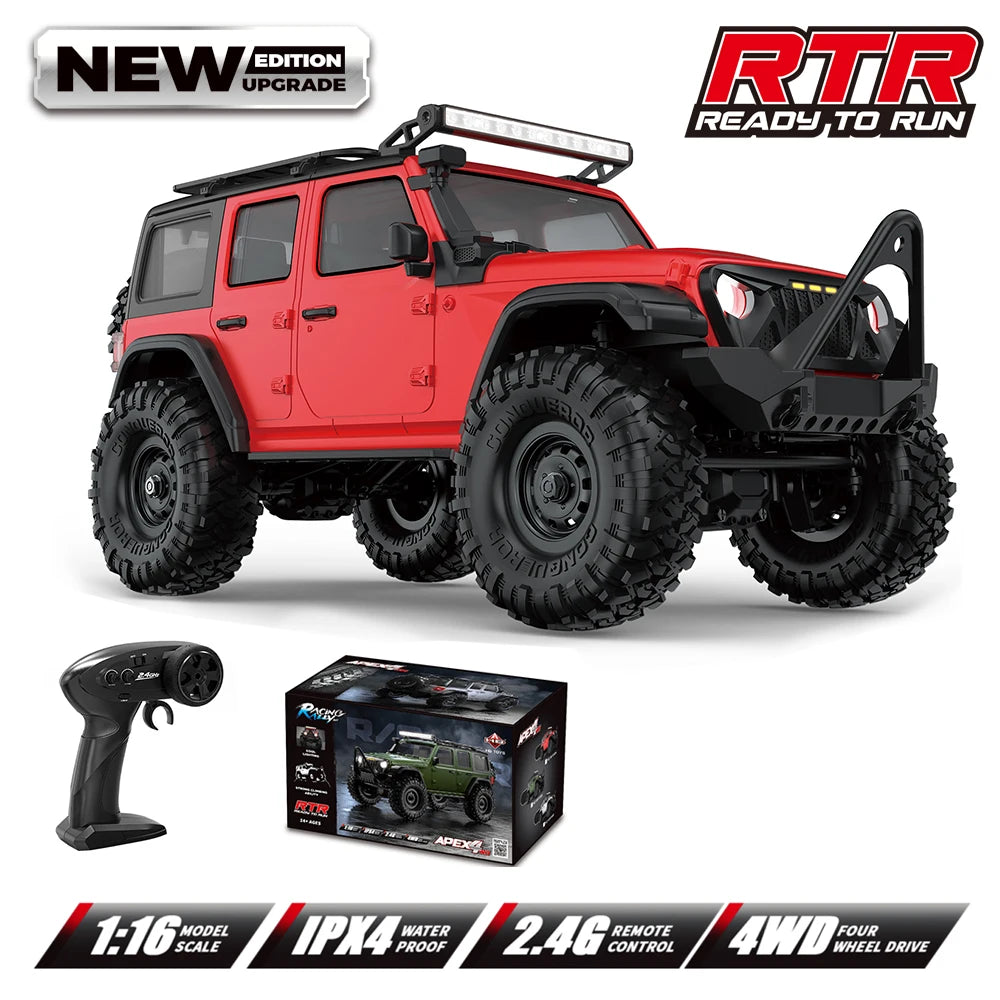 1:16 Scale Ford Bronco RC Rock Crawler Monster Truck 4WD High-Speed Electric Off-Road Toy Car for Boys Outdoor Gifts
