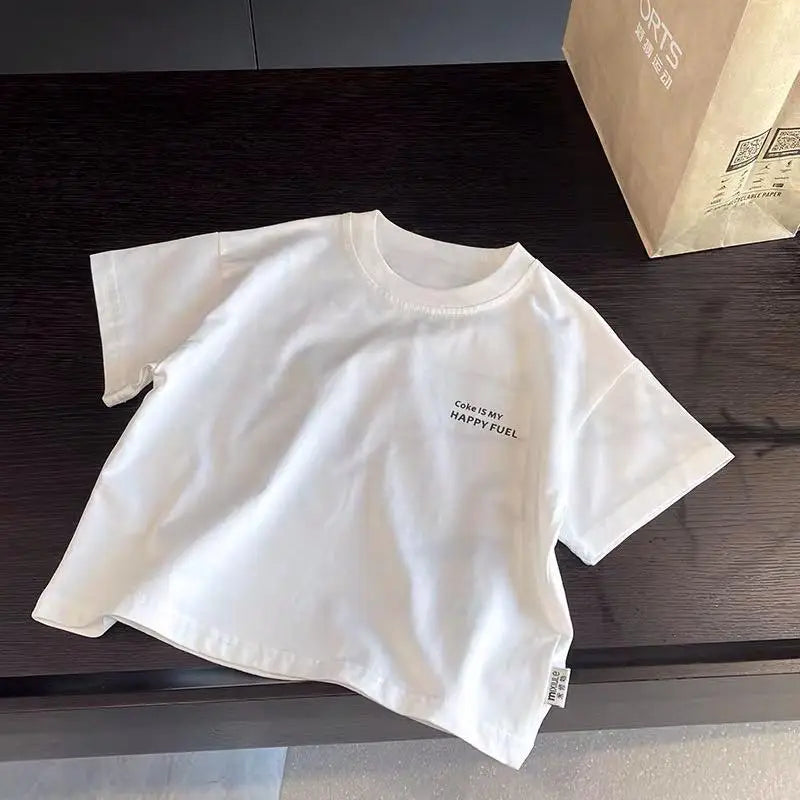 Adriel Simple Letter Printed Tees - GuGuTon baby store - Baby Fashion - Toddlers Outfits - Babies Outfits - Toddler Clothes - Kids Clothing - Newborn Clothes - Newborn Wear - Kids Wear - Trending Clothes - Trending Outfits - Fall Fashion - Winter Fashion - Girls Clothes - Boys Clothes - Babies Wear - Kids Accessories - KidsWear - Summer Clothes - Summer Fashion - Summer Trend - Falls Sweaters - Tops - Bottom - Jeans - Blouse - Dresses - Newborn Dresses - Toys