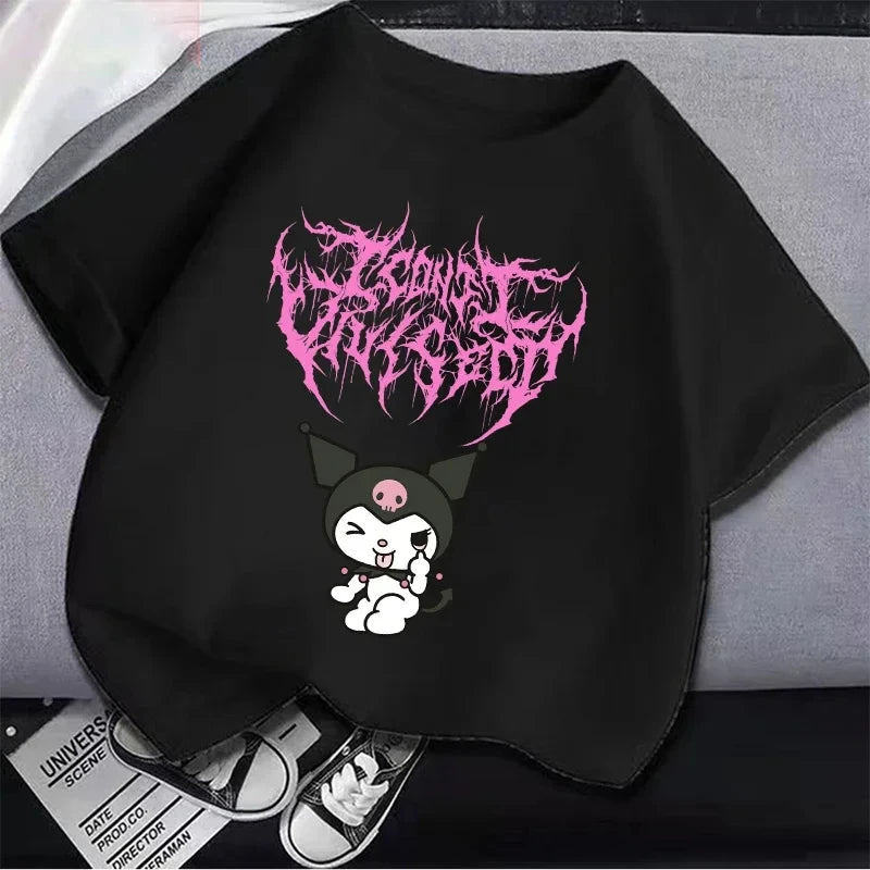 Martina Fashion Children's T-shirt Cute Sanrio Cartoon Cotton Black White - GuGuTon baby store - Baby Fashion - Toddlers Outfits - Babies Outfits - Toddler Clothes - Kids Clothing - Newborn Clothes - Newborn Wear - Kids Wear - Trending Clothes - Trending Outfits - Fall Fashion - Winter Fashion - Girls Clothes - Boys Clothes - Babies Wear - Kids Accessories - KidsWear - Summer Clothes - Summer Fashion - Summer Trend - Falls Sweaters - Tops - Bottom - Jeans - Blouse - Dresses - Newborn Dresses - Toys