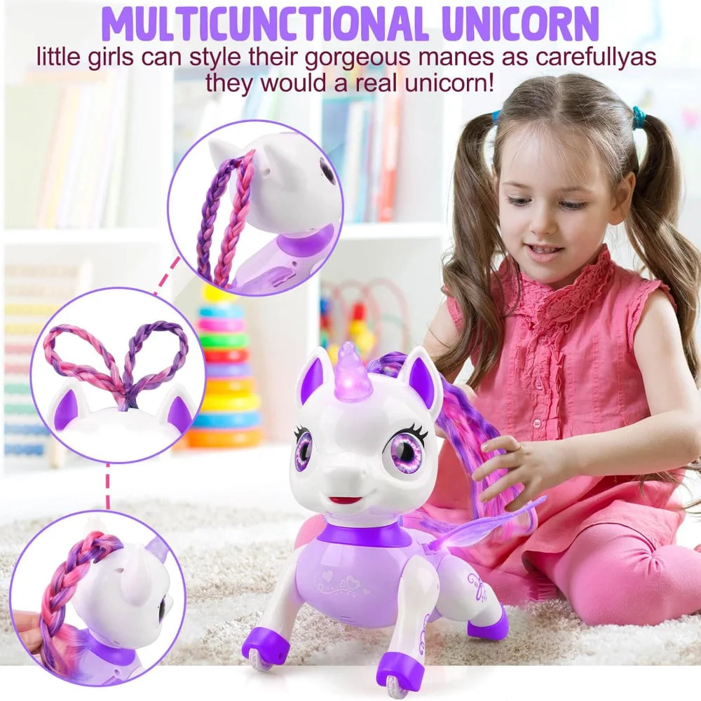 Unicorn Toys for Girls, Remote Control Robot Toys, Dancing Pets, Robot Toys for Kids